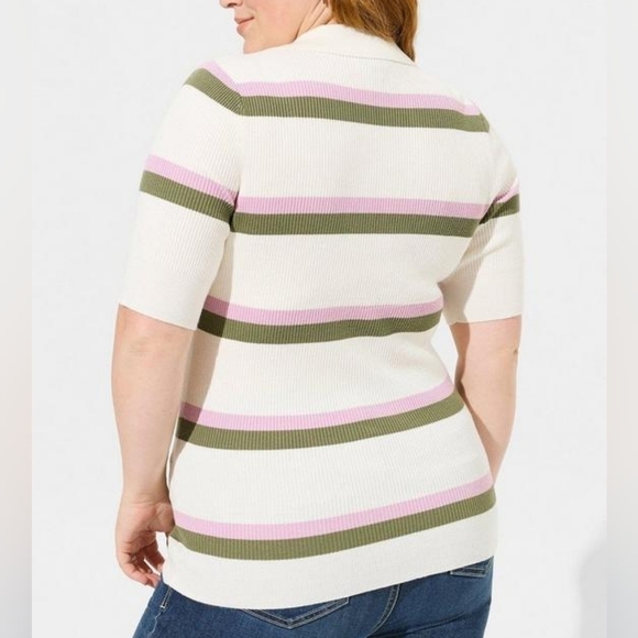 0X • Torrid • Fitted Ribbed Polo Sweater - Picture 5 of 5